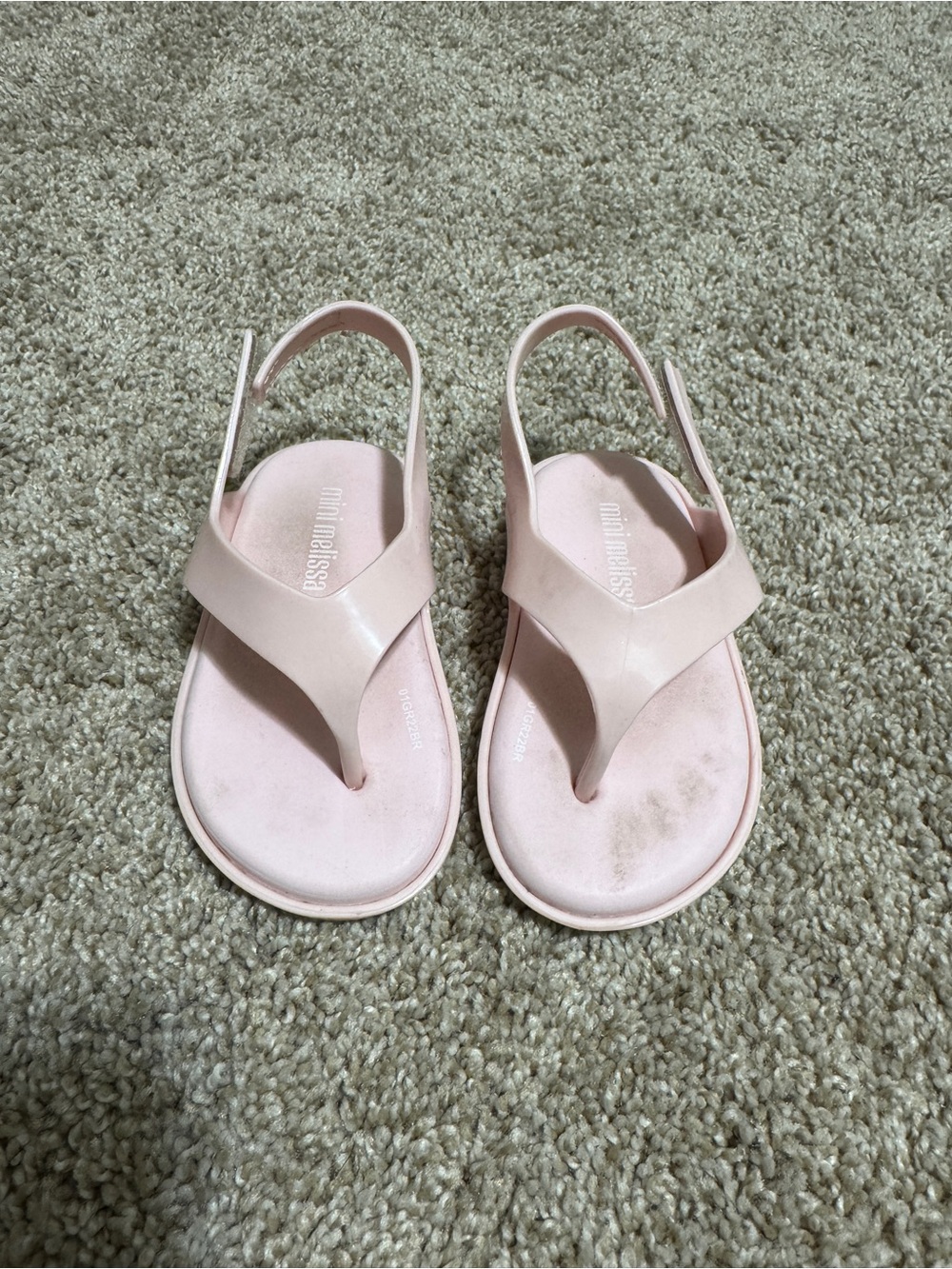 Size 6 Baby/Toddler Girl’s Pink Mini Melissa Sunny Sandals
